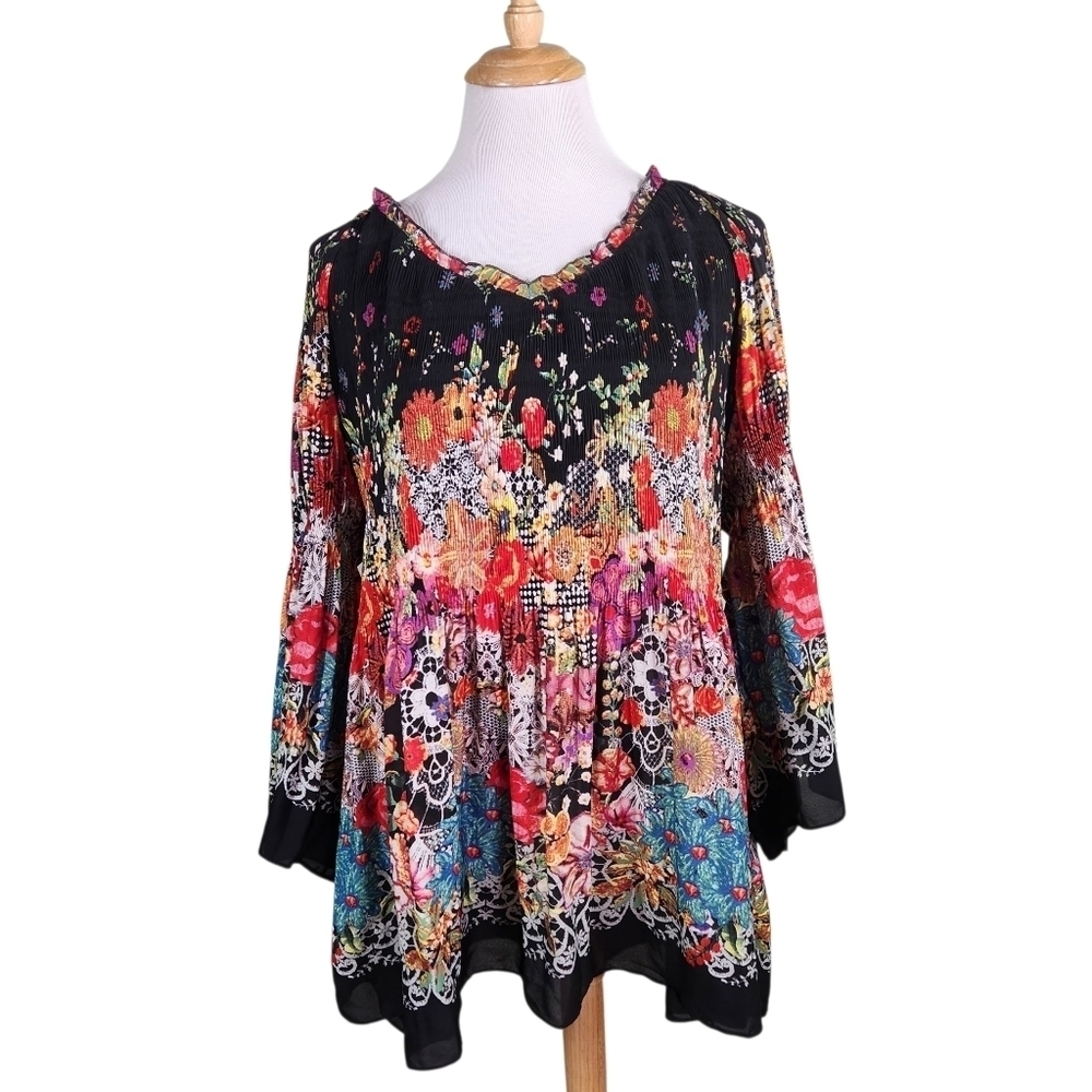 Melissa Paige Multi Colored Blouse, Sz 3X